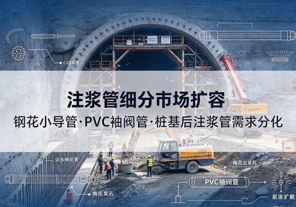 洞头注浆管细分市场扩容，隧道钢花小导管、PVC 袖阀管、桩基后注浆管需求分化